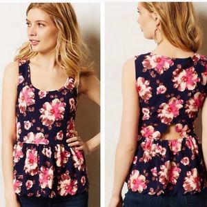 Anthropologie Postmark Clovelly Peplum Top Size S